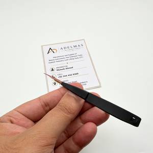 Ciseaux à ressort droits noirs en or rose, en acier inoxydable, avec logo personnalisé, instrument de beauté pour manucure - Product Image 5