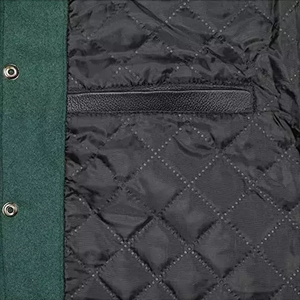 Veste de sport rétro à label privé pour hommes, confortable, en laine mérinos, cuir véritable, 100% coton, pour les activités de plein air en hiver - Product Image 5