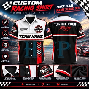Chemise de mécanicien 100 % coton en gros, personnalisable avec logo, en maille poly, pour la course automobile, uniforme d'atelier de réparation automobile, chemise de paddock - Product Image 5