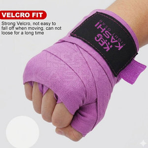 Vendas de mano de neopreno y algodón de calidad premium, duraderas, para entrenamiento de boxeo y gimnasio, soporte de muñeca ecológico y cómodo. - Product Image 6