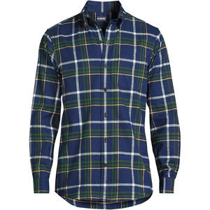 Chemise unisexe chaude en flanelle à manches longues avec col en velours côtelé, boutonnée, à carreaux, décontractée, pour l'extérieur - Product Image 6