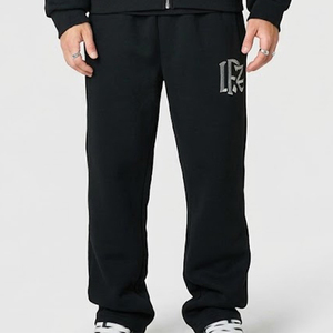 Conjunto de chándal con capucha y cremallera para hombre, de alta calidad, con logo personalizado, el más resistente, negro, con estampado de letras, estilo urbano holgado, para correr. - Product Image 5