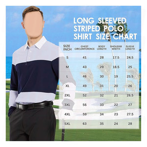 Polos pour hommes personnalisés, style streetwear décontracté, avec logo brodé, surdimensionnés, en tricot rayé, style rugby, manches longues, t-shirts de sport - Product Image 4
