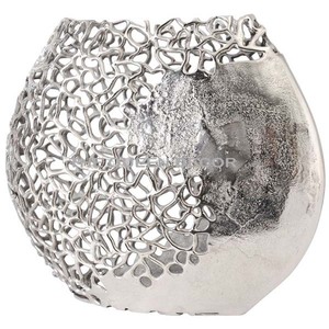 Lot de 2 vases à fleurs en fer forgé, style européen, finition marron antique, texture martelée, pour décoration de style côtier - Product Image 2