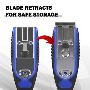 Durable <b>Mini</b> Razor Scraper Stainless Steel Handle Push Button Blade Change for Paint Sticker Removal OEM Available Taiwan Made - Product Image 2