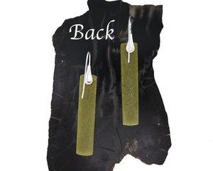 Nikhil Gems NG-033 African Jade Sterling Silver Dangle <b>Earrings</b> Handmade Natural Stone Peace Design Jewelry Gift for Women - Product Image 3