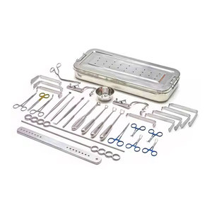 Kit d'instruments chirurgicaux manuels en acier pour la chirurgie nasale, la mini-gynécologie, l'orthopédie de base, la laparotomie, la chirurgie vétérinaire, la chirurgie du genou, la chirurgie mineure et la chirurgie nasale majeure, 10 pièces - Product Image 4