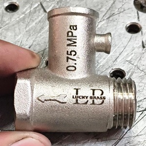 Válvula de seguridad de latón Lucky Brass fiable de 1/2 pulgada BSP con palanca, válvula de alivio de presión para calentador de agua de cocina comercial 0.75 MPa 7.5 - Product Image 2