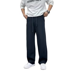 Lyocell กางเกงยีนส์ขายาวสำหรับผู้ชาย, กางเกงยีนส์ขายาวกางเกงขากว้างทรงหลวมลำลองทรงตรงเอวยางยืดแฟชั่นของผู้ชายกางเกงผ้าไอซ์ซิลค์บางสำหรับฤดูร้อน - Product Image 1