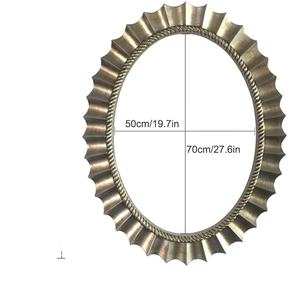 Grand miroir mural ovale antique de luxe, moderne et simple, miroir décoratif suspendu d'entrée vintage - Product Image 5