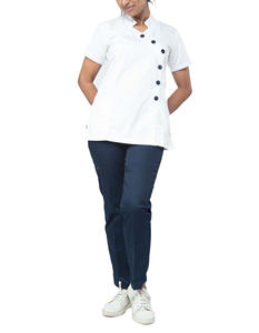 Conjunto de Uniformes Médicos de Verano de Alta Calidad, Unisex, Manga Corta, Poliéster y Spandex - Product Image 1