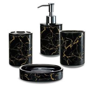 Nouvel arrivage : Ensemble d'accessoires de salle de bain en résine, 6 pièces, ensemble de salle de bain de luxe, distributeur de savon, porte-brosse à dents - Product Image 6