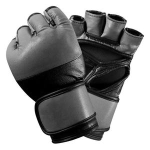 Guantes de entrenamiento de cuero sin dedos con cierre de velcro en la muñeca para artes marciales unisex - Product Image 1