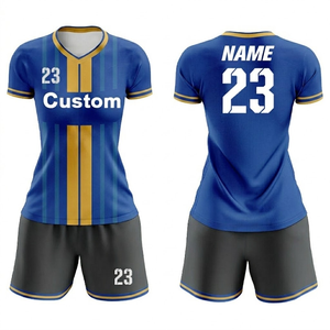 Camiseta de Fútbol Original para Mujer al por Mayor, Uniforme de Fútbol Personalizado para Dama, Conjunto Deportivo de Camiseta y Pantalones Cortos - Product Image 3