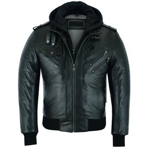 Veste de moto en cuir imperméable de haute qualité pour hommes, vêtements de sport de motard coupe-vent durables pour une conduite sûre - Product Image 1