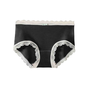 กางเกงในบิกินี่ผ้าฝ้ายสำหรับคนไซส์ใหญ่ แบบเต็มตัว เอวต่ำ ยางยืดรอบเอว ปลอดภัยต่อผิวแพ้ง่าย สีพื้น แบบจีสตริง - Product Image 1