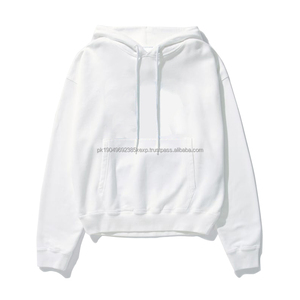 Sweat à capuche court pour hommes avec logo personnalisé sweats à capuche streetwear qualité de luxe pull vierge sweats à capuche courts surdimensionnés pour hommes - Product Image 4