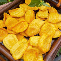 Knapperige vacuümgefrituurde jackfruit chips, gesneden VF model KIM LONG merk, natuurlijke zoete smaak, 10kg bulk export snack leverancier