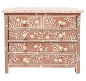 Table console en incrustation d'os artisanale de style moderne pour une décoration de chambre élégante Rangement pratique à l'école ou à l'appartement - Product Image 1