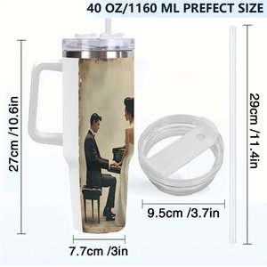 Vaso de acero inoxidable de 40 oz con logotipo personalizado para clubes de tiro con arco - Product Image 4