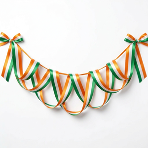 Ruban satiné tricolore 100 % polyester, résistant au rétrécissement, 12 mm, rouleau de 50 yards, pour la décoration de drapeaux des événements scolaires et du Jour de l'Indépendance, vente en gros - Product Image 3