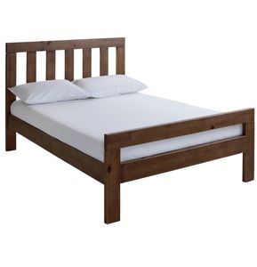 Base de Cama Moderna de Madera de Teca con Cabecero de Ejes Verticales y Diseño de Plataforma - Product Image 4