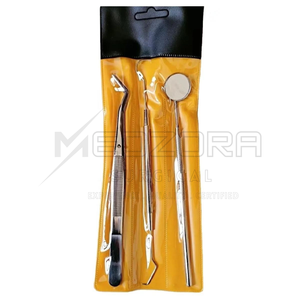 Juego de 9 Instrumentos de Higiene Bucal de Acero Inoxidable con Certificación CE Clase I, con Empuñadura Moleteada, Estuche, Herramientas para Limpieza Dental de Dientes y Encías - Product Image 3