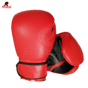 RC Fitness Wear Leather Boxing Gloves Non-Slip Palm Premium Padding Reinforced Wrist <b>Strap</b> Secure Hook Loop Closure Customized - Product Image 2