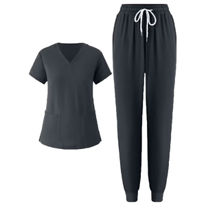 Custom logo and Design <b>Scrubs</b> and Medical <b>Uniforms</b> Manufacturer Top Short Sleeve Polyester Hospital <b>Uniform</b> Blouse Medical Cloth - Product Image 4