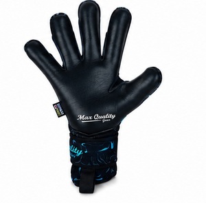 Gants de gardien de but en cuir MAX QUALITY GEAR, pour le football en extérieur, à doigts entiers, respirants, séchage rapide, fermeture auto-agrippante - Product Image 3