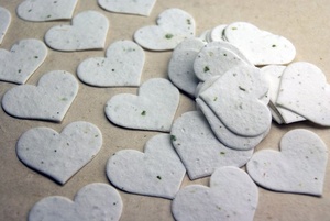 Export Quality 2x3 Inches Handmade Paper Heart Shapes Eco-Friendly Birthday Thank You Cards for Bakery Packaging Cosmetic <b>Gift</b> - Product Image 1