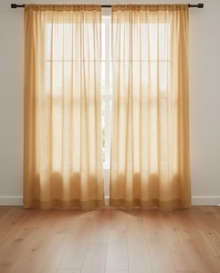 Rideau sur mesure 100 % coton à passe-tringles, couleur unie, style bohème, occultation élevée (70%-90%), anti-poussière, pour maison et bureau - Product Image 4