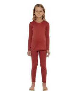 Ensemble de sous-vêtements thermiques pour garçons, confortable et chaud pour un usage quotidien, export en gros, ensemble thermique doublé polaire pour filles, hiver premium - Product Image 1