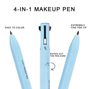 ปากกาแต่งหน้าอเนกประสงค์ 4-in-1 แบบหมุน 4 ปุ่ม กดใช้งานได้ทันที หัวเรียวเล็กพิเศษ กันน้ำ ไม่เลอะ ใช้ได้กับคิ้ว อายไลเนอร์ และลิปไลเนอร์ - Product Image 4