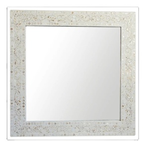 Marco de espejo con Incrustaciones de nácar con mosaico para colgar en la pared espejo de tocador decorativo para el hogar a precio al por mayor - Product Image 1