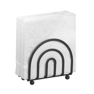 Support à serviettes en métal noir mat, style américain, design simple, pour la maison, la cuisine ou le restaurant – Offre spéciale - Product Image 3