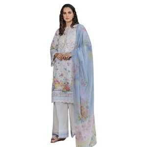 เสื้อผ้าแฟชั่นล่าสุด เสื้อทรงเอสำหรับผู้หญิง สวมใส่สบาย เหมาะกับฤดูร้อน เสื้อปักลาย กางเกงขายาว ชุดชุนนารีสำหรับสุภาพสตรี - Product Image 1