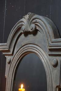Antique <b>Wooden</b> Ox Eye <b>Mirror</b> Vintage Carved <b>Wall</b> <b>Mirror</b> Rustic French Style Decorative Home Interior Accent - Product Image 3