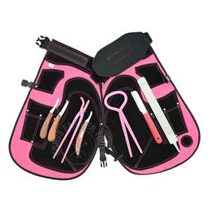 Juego de herramientas duradero para el mantenimiento de pezuñas de herrador con delantal, probador de pezuñas, cuchillo de toeing, escofina para pezuñas, clíncher curvo, bucle para abscesos y cuchillo de doble cara - Product Image 1