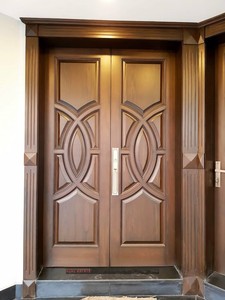 Porte latérale minimaliste à ouverture latérale, isolation acoustique, surface finie, utilisation extérieure, intérieur villa, bois massif de chêne et de teck de qualité supérieure, garantie 3 ans - Product Image 2