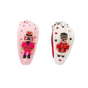 Diademas con cuentas Navidad Grinch Hairbands Niñas Accesorios para el cabello Top con cuentas Diademas anudadas Accesorios Niñas Hairbands - Product Image 3