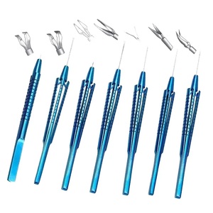 ชุดเครื่องมือผ่าตัดตาแบบแมนนวล ทำจากเหล็กกล้า พร้อมคีมจับ - Product Image 1