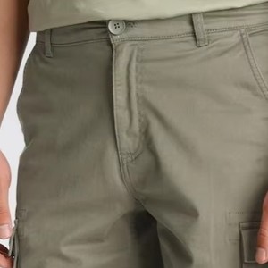 <b>Lightweight</b> Men Casual Solid Canvas <b>Cargo</b> <b>Shorts</b> 100% Cotton Quick Dry Breathable OEM Service Custom Logo - Product Image 2