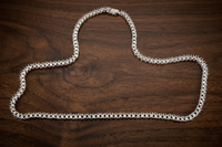 Proveedor de Joyería con MOQ Bajo: Montura de Cadena de Tenis de Plata de Ley 925 con Engaste de Puntas Redondas de 5mm, Montura de Collar en Blanco de Alto Pulido