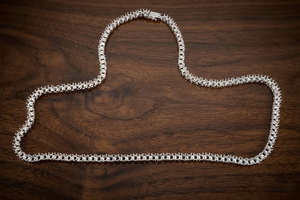 Proveedor de Joyería con MOQ Bajo: Montura de Cadena de Tenis de Plata de Ley 925 con Engaste de Puntas Redondas de 5mm, Montura de Collar en Blanco de Alto Pulido - Product Image 2