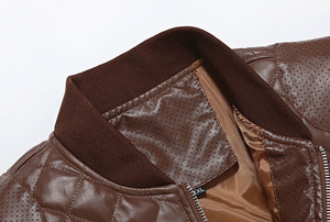 เสื้อแจ็คเก็ตหนัง PU ทรงหลวม คอปกแบบลำลองสำหรับผู้ชาย ฤดูใบไม้ผลิ 2026  โลโก้ด้านหน้า กันน้ำ กันลม ระบายอากาศได้ดี - Product Image 2