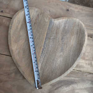 Natural Wood Serving <b>Tray</b> Heart Shape Wooden <b>Dinner</b> Plate Dessert Fruit Platter Dish Acacia Wood Luxury Snack <b>Tray</b> 10-inch - Product Image 3