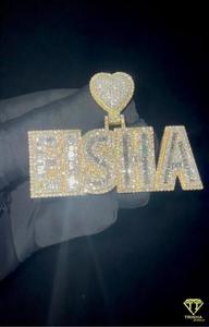 Collier avec pendentif en forme de nom « EISHA » fait à la main, bijoux de mode, cadeau pour hommes et femmes - Product Image 3