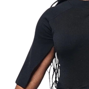 Robe élégante à manches cape pour femme, robe mi-longue fluide à superposition, col rond, pour soirée formelle, mariage, cocktail, vêtements de mode pour femmes - Product Image 4