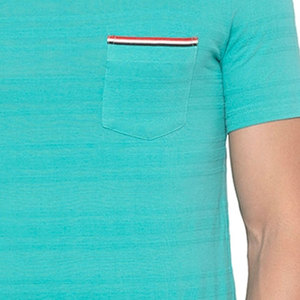 เสื้อยืดแขนสั้นสำหรับผู้ชายผ้าคอตตอนเนื้อนุ่มระบายอากาศได้ดีสวมใส่สบายสไตล์คลาสสิกฤดูร้อน - Product Image 5